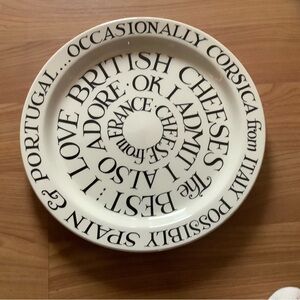 New EMMA BRIDGEWATER Black Toast & Marmalade 13” Cheese Plate Platter 1st Qual